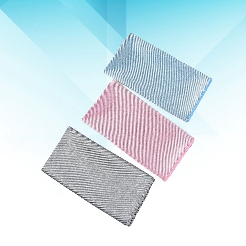 COOPHYA 3pcs Microfibre Cleaning Wipes Assorted Color Water Absorption for Glass Cleaning