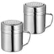 thumbnail image 1 of GAXIRE 2 agitadores de acero inoxidable para condimentos, aromatizantes, recipientes con asa para cafeterías y restaurantes., 1 of 7