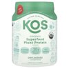 KOS Plant Based Protein Powder, No Erythritol, Unflavored & Unsweetened - USDA Organic Pea Protein Blend, Superfood with Vitamins & Minerals - Dairy Free, Meal Replacement for Women & Men, 20 Servings