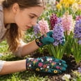 thumbnail image 5 of Gardening Gloves for Women, Thorn Proof Leather Yard Work Gloves, Puncture Resistant for Digging Weeding Pruning, Flexible Garden Gloves, Cyan One Size, 5 of 5