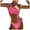 Red, variant on TSADFHJI Women's Solid Color Floral One Shoulder Bikini Set Fashionable Neck Swimwear Womens Bras Bodysuit Fishnet Bras for Women Crotchless Bodysuit Womens Bras White Green M