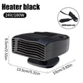 thumbnail image 3 of Lenkho 24V 2-in-1 Portable Car Heater & Cooling Fan, Fast Heating Defroster & Defogger, Plug-in Cigarette Lighter Windshield Demister for Vehicles, 3 of 5