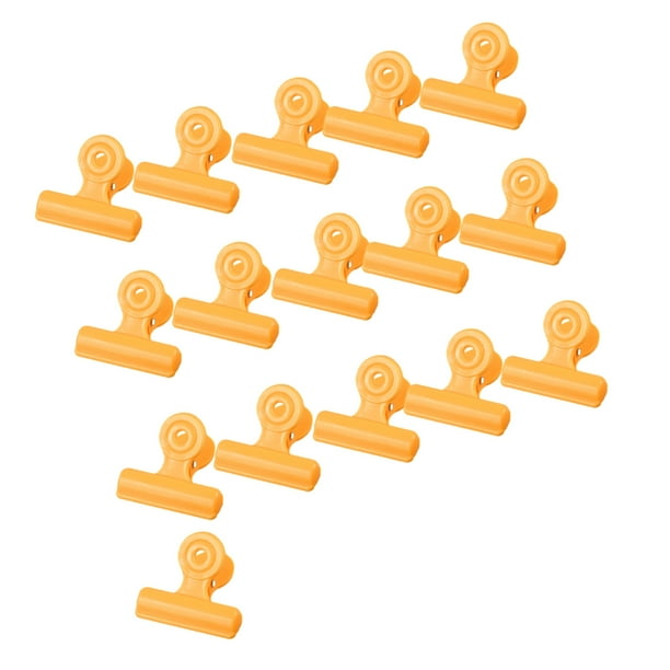 Clips para bolsas de chips Seitruly 16 piezas de alta resistencia color Amarillo L