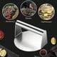 thumbnail image 4 of Burr Smasher Tool - Smooth Non-stick Surface - Round Utensil For Grilling Meat Patty, 4 of 5