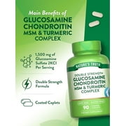 Glucosamine Chondroitin MSM Complex | 90 Caplets | Double Strength Supplement | Non-GMO, Gluten Free | by Natures Truth