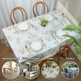 thumbnail image 2 of STATINT 55 in. W x 78 in. L Vinyl Tablecloth Cottage Style Light Green Leaf Branch Waterproof Tablecloth, 2 of 5