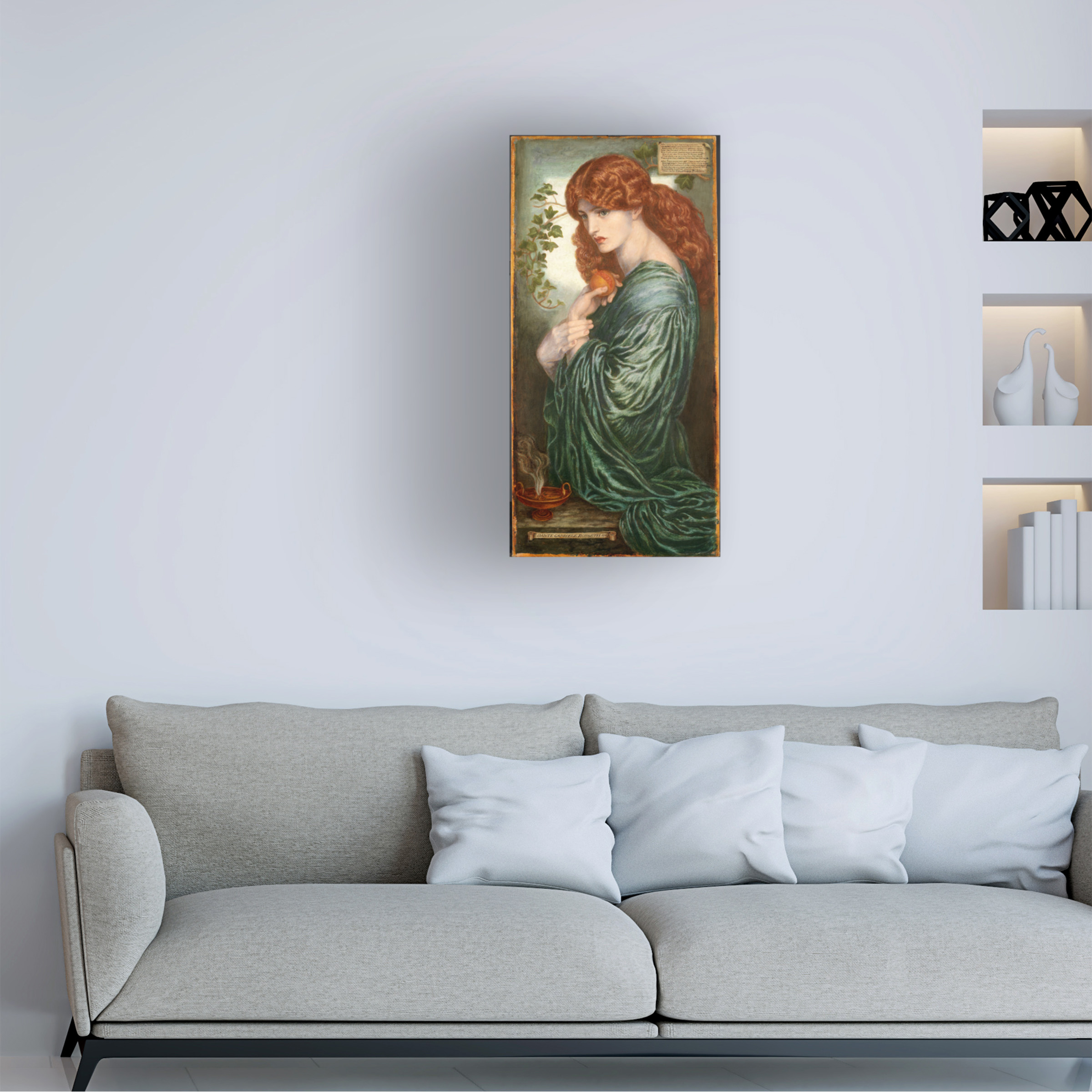 Trademark Fine Art Rossetti Proserpine Canvas Wall Art - 24x47