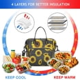 thumbnail image 4 of Wildflower & Sunflower Design Lunch Tote - Large Waterproof Cooler Bag with Reinforced Base, 4 of 6