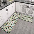 thumbnail image 2 of Green and Red Christmas Holly Pattern Kitchen Rugs Sets Of 2,Anti Fatigue Kitchen Mat Rugs Non Slip Washable,Decorative Kitchen Floor Mats for Kitchen,Sink,Laundry,17"x30"+17"x47", 2 of 7