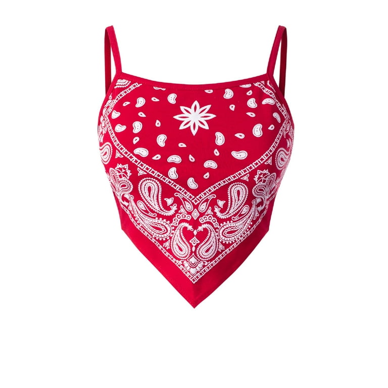 bandana shirt womens crop top