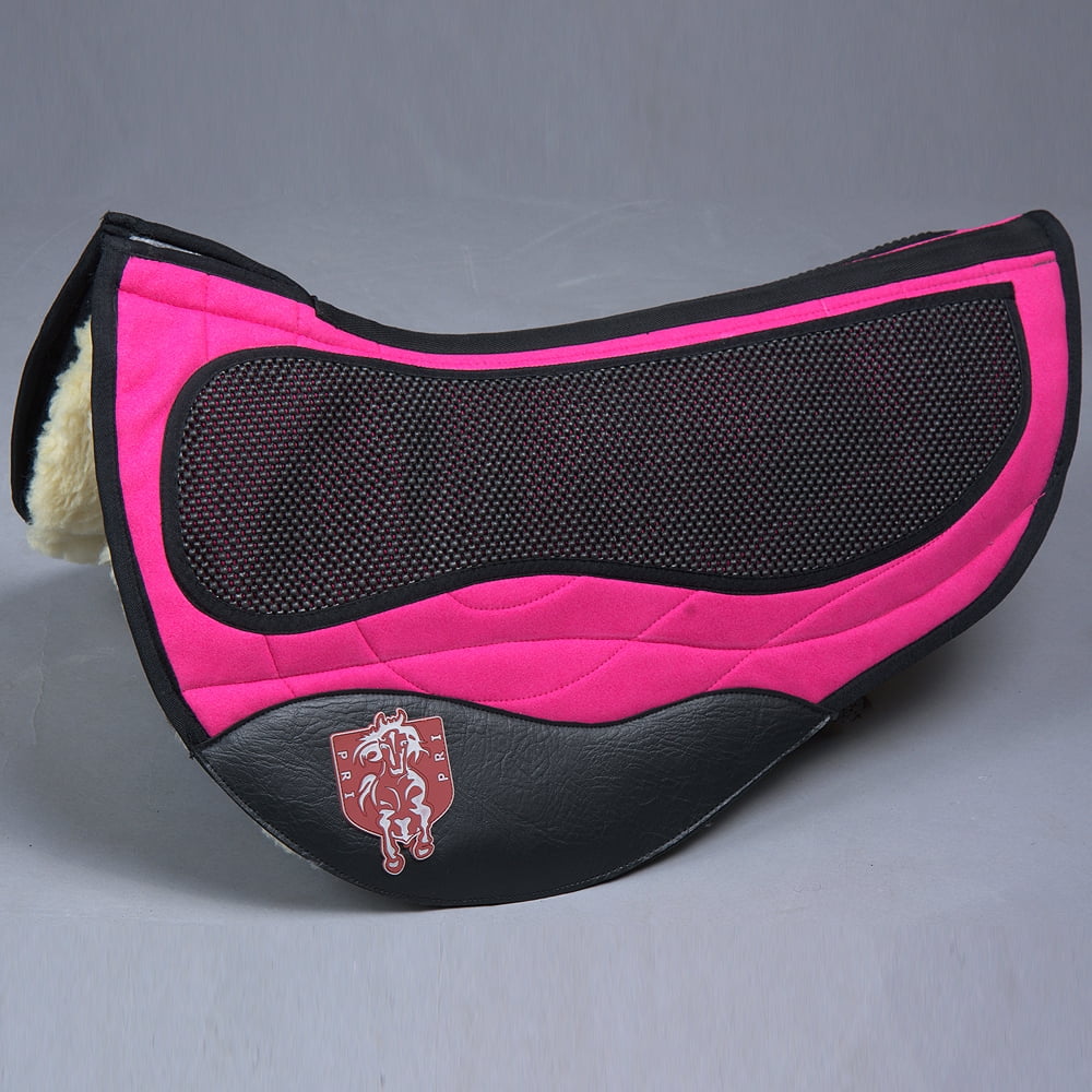 22" X 14.5" Pri Premium Equu Suede Barrel Horse Saddle Pad Fleece Lined