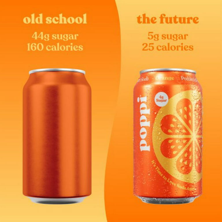 2X - Poppi Orange Prebiotic Soda 12 fl oz - Walmart.com
