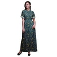 thumbnail image 1 of Bimba Rayon Leaf Floral Ladies Long Gown Boho Beach Cocktail Party Maxi SlitÂ&nbsp;Dress-Medium, 1 of 6
