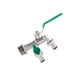thumbnail image 2 of Double Tap 1 Inch and 1 * 3/4 Inch Outlet with Thicken Outlet Valve Detachable for Garden Drinking Water Farm Crops with Green Handle, 2 of 5
