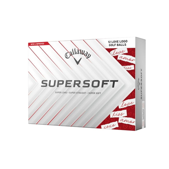 Pelotas de golf Callaway Golf Supersoft 2025 Edición de San Valentín