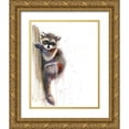 thumbnail image 1 of Shefranov, Olga 20x24 Gold Ornate Wood Framed with Double Matting Museum Art Print Titled - Raccoon II, 1 of 4