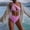 Pink, variant on Honeeladyy Ladies Women's Swimwear Attractive Bathing Suit Swimsuits For Women Beachwear Girls Summer Swimwear