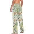 thumbnail image 6 of Light Flowers Ghost Pajama Pants, Men's Lounge Pants Light with Drawstring and Pockets, Christmas New Year Birthday Father's Day Gifts, Medium, 6 of 7