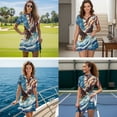 thumbnail image 3 of Aplkyhs Matching Couple Golf Shirts Bald Eagle American Flag Quarter Zip Matching Couple Sport Shirts Woman Golf Tennis Dress with Pocket Built in Shorts for Golf,Tennis,Hiking,Running,Gym, 3 of 6