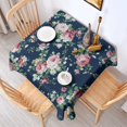 thumbnail image 2 of Pioneer Flower Floral Print Pattern Square Tablecloth,Waterproof Square Table Cover,Wipeable Spillproof Washable Table Cover for Home Kitchen Party Decor 52"x52"(132x132cm), 2 of 6