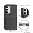 thumbnail image 4 of For Galaxy S23 FE Case, 2 in 1 Heavy Duty Armor Shockproof Cases,Hisdou Hybrid Dual Layer Rubber Drop Protection Grip Plastic Bumper Sturdy Phone Cover for Samsung Galaxy S23 FE 6.4"-Black, 4 of 6
