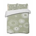 thumbnail image 2 of Geometric Queen Size Down Alternative Comforter, Lightweight Comforter Quilt Bedding Set with Pillow Shams Abstract Sage Green White Boho Circle Dot All Seasons Bed Comforter Duvet Insert 90"x96", 2 of 7