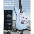 thumbnail image 6 of Donner 39" Full Size Electric Guitar with Amp, Solid Wood Beginner Starter Kit, Blue, 6 of 10