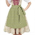 thumbnail image 6 of Lenago Womens Apron Dresses For Women Oktoberfest Costumes Multiple Color Schemes Square Collar Short Sleeves Dirndl Dresses German Dresses Festival Bavarian Costume Beer Carnival Women Party Dresses, 6 of 9