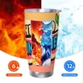 thumbnail image 6 of Salouo Hello Summer Print 20oz Tumbler with Lid,Stainless Steel Vacuum Insulated Tumbler Durable Insulated Coffee Mug Thermal Cup with Splash Proof Sliding Lid-Straw Three-piece Set, 6 of 8