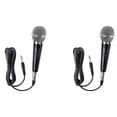 thumbnail image 1 of 2X MIC Handheld Dynamic Wired Dynamic Microphone Clear Voice for Karaoke Vocal Music Performanc, 1 of 8