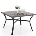 thumbnail image 1 of Sophia & William Wood-like Metal Rectangular Outdoor Dining Table for 4 Chairs, 1 of 5