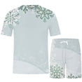 thumbnail image 3 of Lilgiuy Men Casual Christmas Round Neck T-Shirt 3D Print Short Sleeve Blouse And Pants Set 2022 Fall Winter, 3 of 4