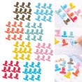 thumbnail image 3 of 10Pcs Clips Charnières en Métal Pince à Trombone / Pinces à Liant de Fichier - Rose, 3x3cm, 3 of 10