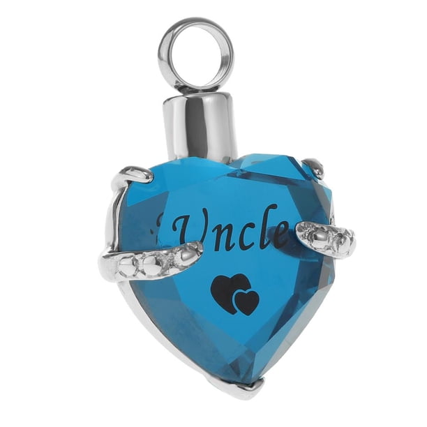 Collar de cineraria cineraria cineraria de Cremación de Azul para Ceniza Colgante de Joyería de cineraria cineraria cineraria Conmemorativa Salvador Memorial Cremation Pendant