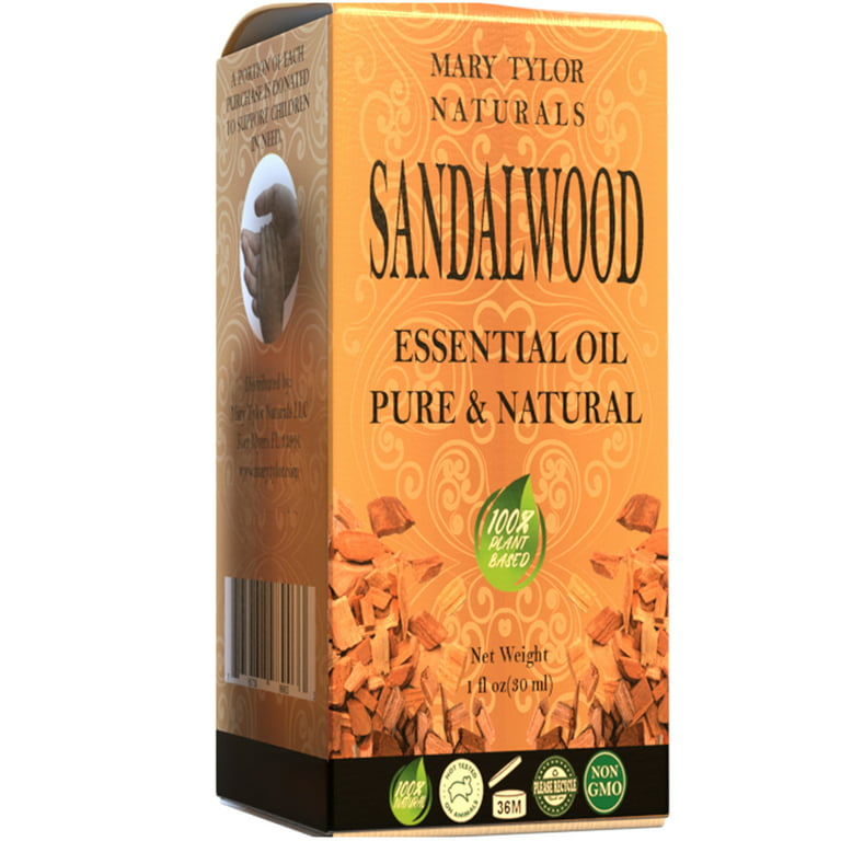 Sandalwood Essential Oil (1 oz), Premium Therapeutic Grade, 100% Pure and  Natural, Perfect for Aromatherapy, Relaxation, Improved Mood and Much More  by Mary Tylor Naturals 