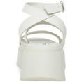 thumbnail image 3 of Steve Madden Womens Tenys Leather Ankle Strap Platform Sandals, 3 of 3