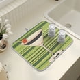 thumbnail image 4 of Yayeee Dish Drying Mat for Kitchen Counter 16" x 18" Microfiber Super Absorbent Coffee Decorative Pad, Black Martini, 4 of 9