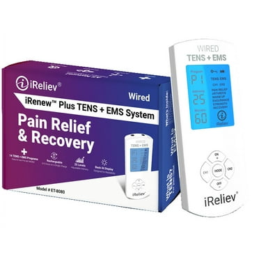 Premium TENS Unit   EMS Muscle Stimulator Pain Relief and Recovery System by iReliev