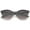 Shiny Black-Silver / Lavender, variant on sunglassLA Unisex Modern Half Frame Metal Trim Round Cat Eye Sunglasses (Shiny Black-Gold / Smoke) - 53mm