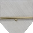 thumbnail image 4 of DecMode 20" x 24" White Wood Inverted Pyramid Geometric Accent Table with Gold Metal Stand, 1-Piece, 4 of 11