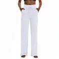 thumbnail image 1 of WILLBEST Pantalones Casuales de Pierna Ancha para Mujer, Pantalones Deportivos de Yoga Holgados de Cintura Alta con Cordón Y Bolsillos, Pantalones Cómodos para Uso Diario. Mediana, 1 of 6