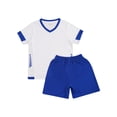 thumbnail image 3 of LiiYii Kids Boys Girls Soccer Uniform Football Basketball Training Clothes Set Sports Gym T-shirt and White 26, 3 of 7
