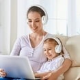 thumbnail image 2 of Kids Headphones for School, Seenda Lightweight Foldable On-Ear Headphones with Microphone, 2 of 7