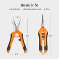 thumbnail image 4 of LAICAIW 6 Packs Pruning Shears Gardening Hand Pruning Snips with Straight Stainless Steel Precision Blades, 4 of 7