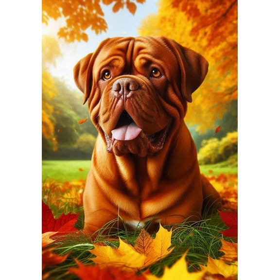 Dogue De Bordeaux -  Best of Breed DCR Falling Leaves House Flag