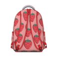 thumbnail image 3 of Pink Strawberry Plants Fruit Backpack for School,Cute School Bag,Schoolbag with Adjustable Shoulder Straps & Padded Back,15.3"x11"x7.1"., 3 of 6