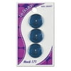 Le Bouton 3/4" Two Hole Navy Pearlized Shank Button, 3 Count