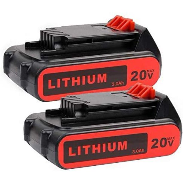 2pack Lbxr20 Battery 3 0ah Replace For Black Decker 20v Battery 20v Max Lithium Lb20 Lbx20 Lst220 Lbxr2020 Ope Lbxr20b 2 Lb2x4020 Cordless Tool Battery Walmart Com