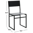 thumbnail image 3 of SAFAVIEH Layne Modern Style Dining Chairs, Black, Set of 2 (18 in. W x 18.8 in. D x 35 in. H), 3 of 13