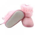 thumbnail image 3 of Infant Baby Boys Girls Plush Winter Snow Boots Ankle Back Tie Soft Sole Boots Toddler Newborn Warm First Walker Crib Outdoor Shoes, 3 of 5